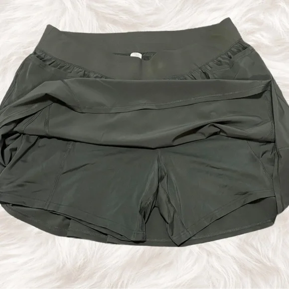 LIVI Active Olive Green Athletic Skort Skirt w Shorts Pockets Plus 22/24 - Picture 3 of 7